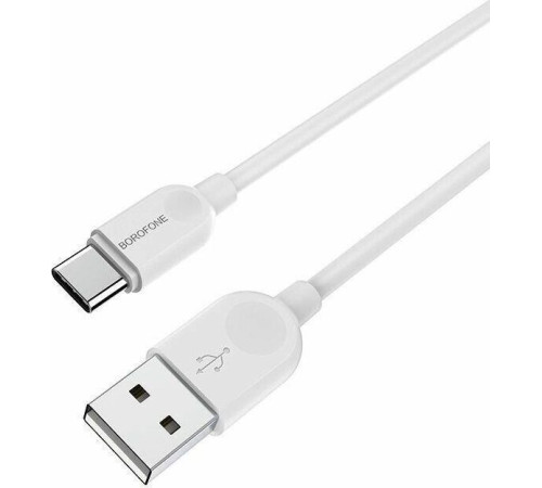 Кабель Type-C BOROFONE (6957531089995) BX14 USB-Type-C 3A 1.0m - белый