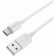 Кабель Type-C BOROFONE (6957531089995) BX14 USB-Type-C 3A 1.0m - белый