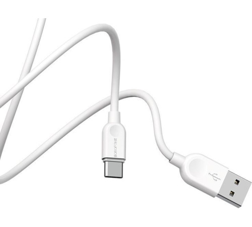 Кабель Type-C BOROFONE (6957531089995) BX14 USB-Type-C 3A 1.0m - белый