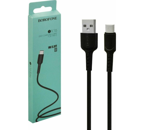 BOROFONE (6957531099475) BX16 USB-Type-C 2A 1m черный