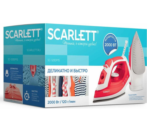 Утюг SCARLETT SC-SI30P15 красный