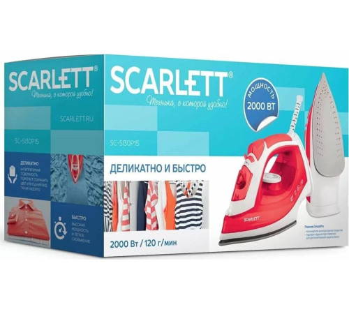 Утюг SCARLETT SC-SI30P15 красный