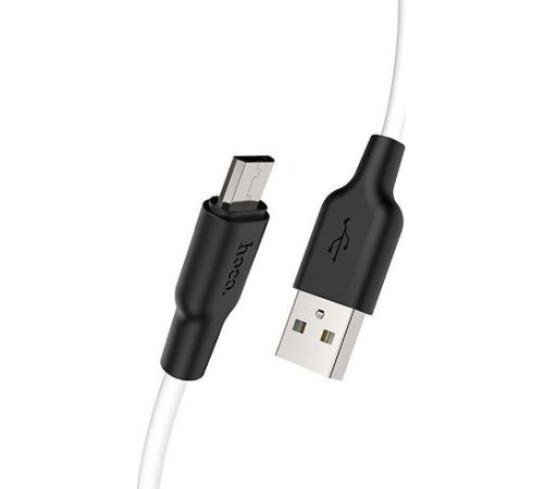 HOCO (6957531071389) X21 USB (m)-microUSB (m) 1.0м - белый/черный