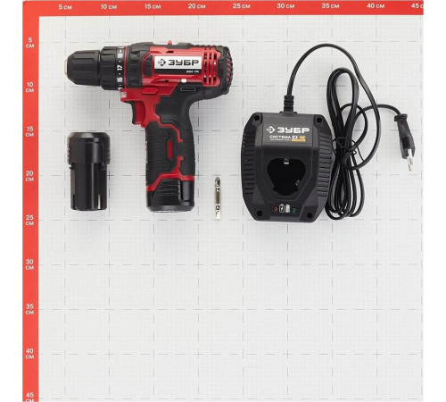 ЗУБР ДШЛ-125-22 12В, 2 АКБ (2Ач), в кейсе