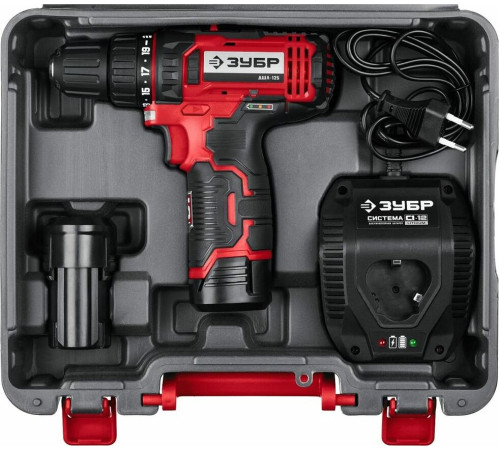 ЗУБР ДШЛ-125-22 12В, 2 АКБ (2Ач), в кейсе