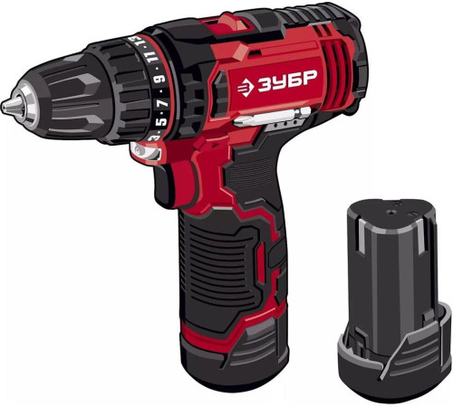 ЗУБР ДШЛ-125-22 12В, 2 АКБ (2Ач), в кейсе