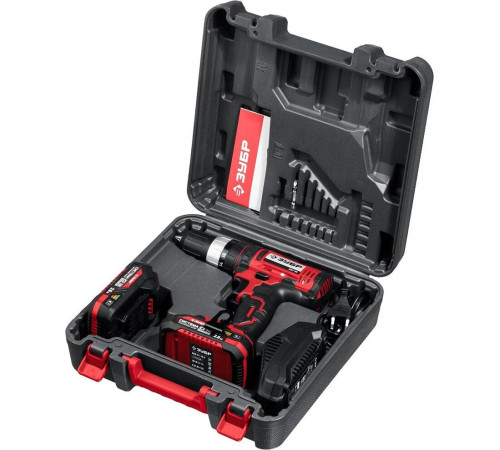 ЗУБР ДШУ-185-22 18В, 2 АКБ (2Ач), в кейсе, ударная дрель-шуруповер.