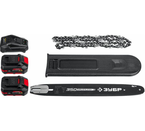 ЗУБР ПЦЛ-3635-42 36В бесщеточная пила цепная, 2х18В АКБ (4Ач).