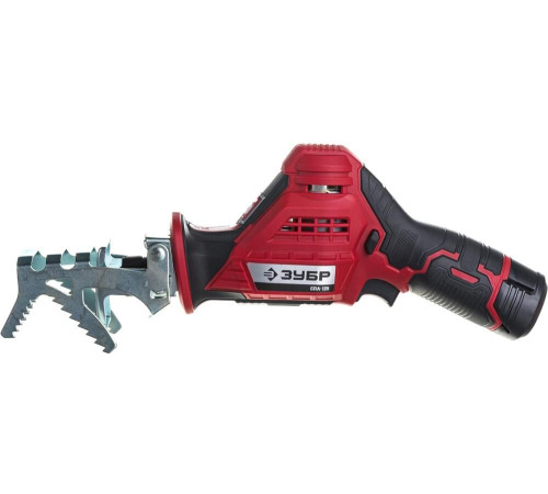 ЗУБР СПЛ-125-21 12В, 1 АКБ (2Ач), в коробке, пила сабельная