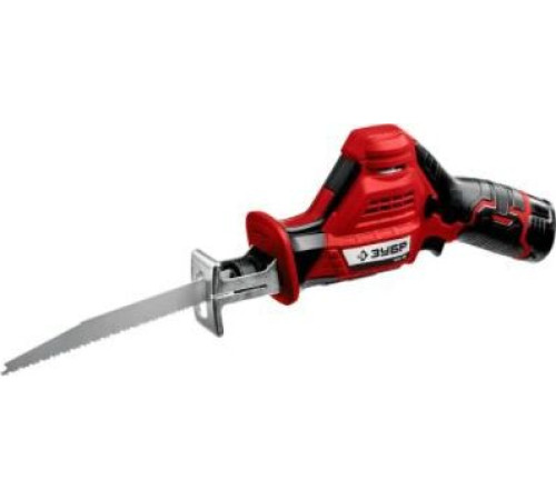 ЗУБР СПЛ-125-21 12В, 1 АКБ (2Ач), в коробке, пила сабельная