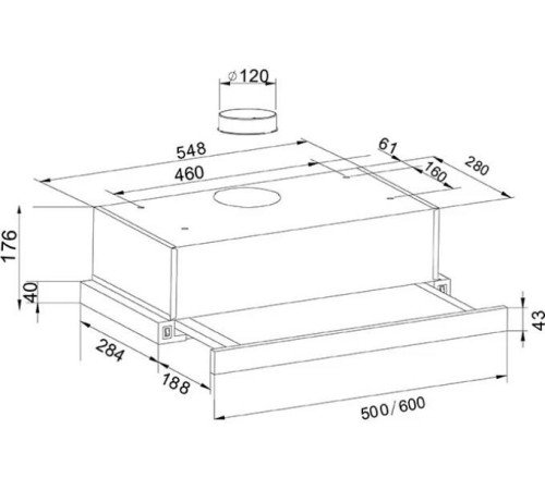 OASIS UV-60IG бежевый стекло