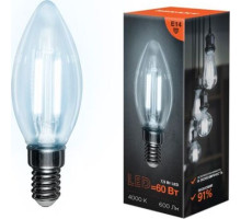 REXANT (604-084) CN35 7.5 ВТ 600 ЛМ 4000K E14 ПРОЗРАЧНАЯ КОЛБА