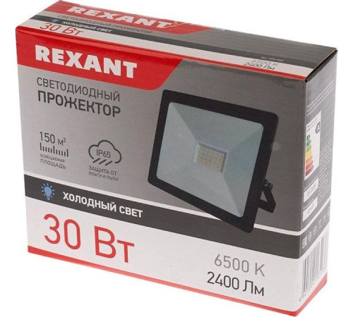 REXANT (605-003) 30 Вт 200-260В IP65 2400 лм 6500 K холодный свет