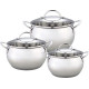 WEBBER BE-335/6 Набор посуды из нерж.стали 6 пр. 2,0л, 2,8л, 3,8л