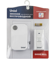 Звонок беспроводной UNIEL (UL-00006436) UDB-091W-R1T1-36S-WH