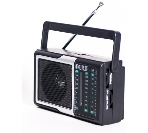 ЭФИР-16 УКВ 88-108МГц, СВ 530-1600КГц, КВ, 2*AA, акб 500mAч