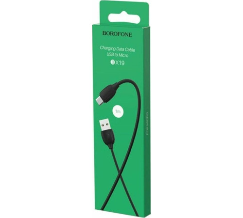 BOROFONE (6931474701770) BX19 USB-microUSB 2.4A 1м черный