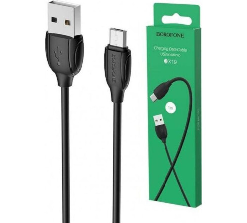 BOROFONE (6931474701770) BX19 USB-microUSB 2.4A 1м черный