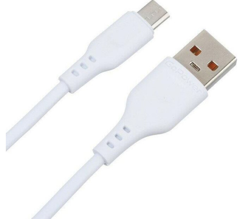 GOPOWER (00-00018563) GP01M USB (m)-microUSB (m) 1.0м 2.4A белый
