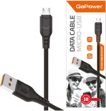 GOPOWER (00-00018564) GP01M USB (m)-microUSB (m) 1.0м 2.4A черный