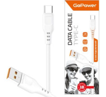 GOPOWER (00-00018565) Кабель GP01T USB (m)-Type-C (m) 1.0м 2.4A белый