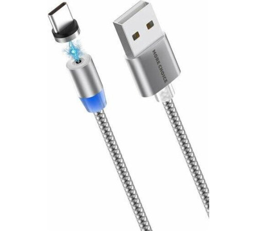MORE CHOICE (4627151192345) K61Sa USB (m)-Type-C (m) 3.0А 1.0м - т/ серый