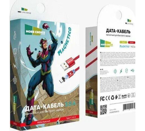 MORE CHOICE (4627151194264) K61Sa USB (m)-Type-C (m) 3.0А 1.0м - красный