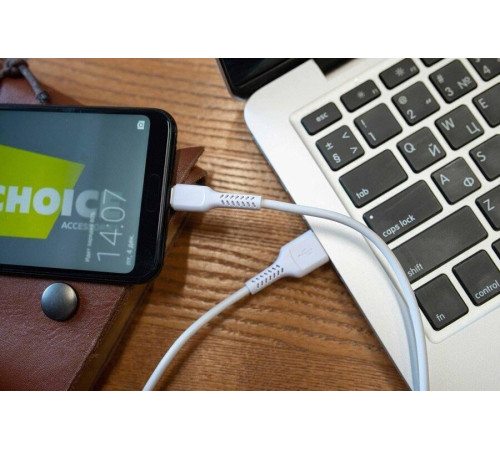 MORE CHOICE (4627151193151) K16a USB (m)-Type-C (m) 1.0м, белый