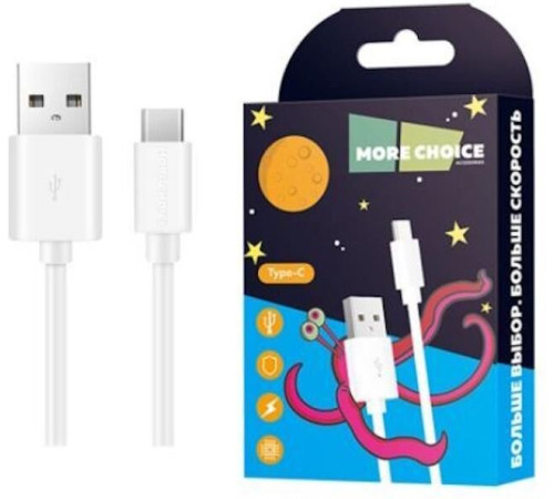 MORE CHOICE (4627151190792) K13a USB (m)-Type-C (m) 1.0м - белый