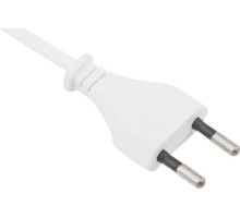 REXANT (11-1111) Шнур сетевой, вилка плоская без розетки, кабель 2x0.5 мм2, длина 1,5 метра, белый