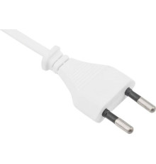 REXANT (11-1111) Шнур сетевой, вилка плоская без розетки, кабель 2x0.5 мм2, длина 1,5 метра, белый