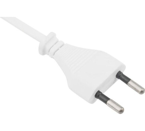 REXANT (11-1111) Шнур сетевой, вилка плоская без розетки, кабель 2x0.5 мм2, длина 1,5 метра, белый