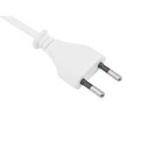 REXANT (11-1112) Шнур сетевой, вилка плоская без розетки, кабель 2x0.5 мм2, длина 1,8 метра, белый