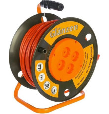 Удлинители GLANZEN EB-50-008, на катушке, б/з, 4 роз - 50м