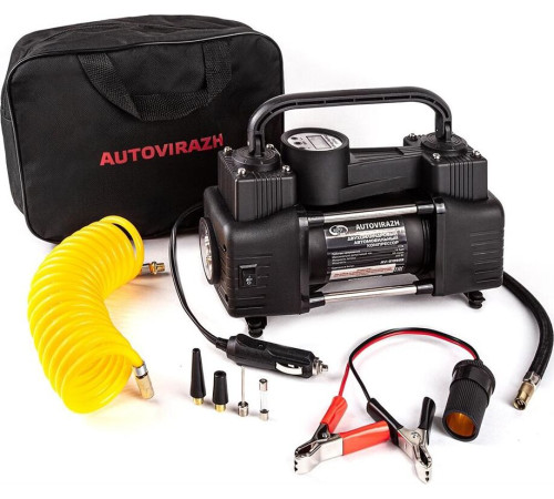 AUTOVIRAZH (AV-010999) двухцилиндровый 95 л/мин с цифровым манометром