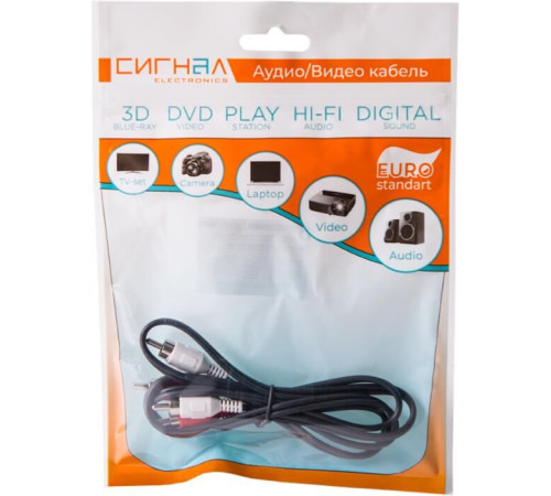 Кабель СИГНАЛ (1082) шнур 2RCA-2RCA 1,0 м