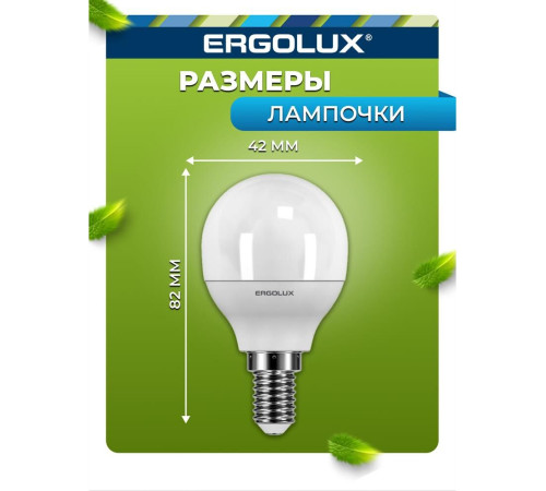 ERGOLUX (12144) LED-G45-7W-E14-4K