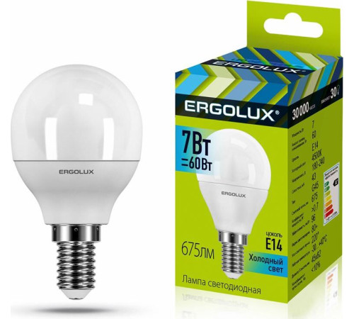 ERGOLUX (12144) LED-G45-7W-E14-4K