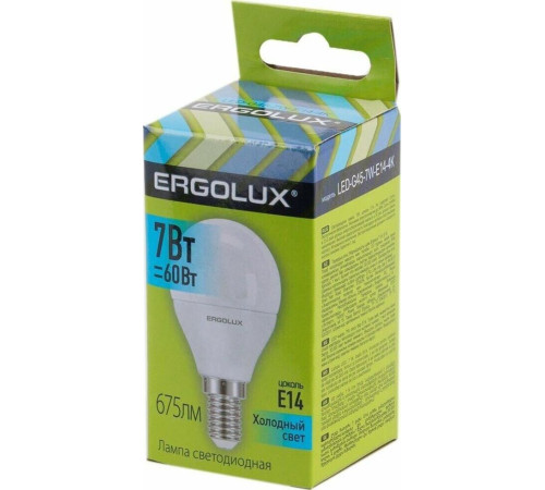 ERGOLUX (12144) LED-G45-7W-E14-4K