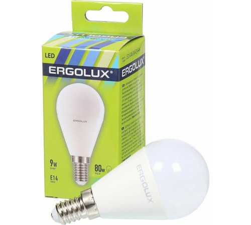 ERGOLUX (13174) LED-G45-9W-E14-4K