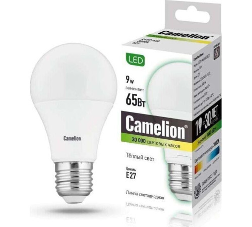 CAMELION (12043) LED9-A60/830/E27/9Вт/3000К