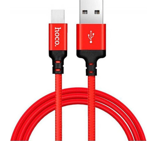 HOCO (6957531062851) X14 USB (m)-microUSB (m) 1.0м - красный/черный