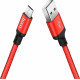 HOCO (6957531062851) X14 USB (m)-microUSB (m) 1.0м - красный/черный
