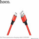 HOCO (6957531062851) X14 USB (m)-microUSB (m) 1.0м - красный/черный