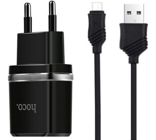 HOCO (6957531063094) C12 2USB 2.4A черный