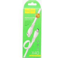 HOCO (6931474711687) X40 USB (m)-microUSB (m) 1.0м - белый