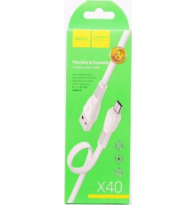 HOCO (6931474711687) X40 USB (m)-microUSB (m) 1.0м - белый