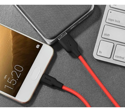 HOCO (6957531071419) X21 USB (m) - Type-C (m) 1.0m - красный/черный