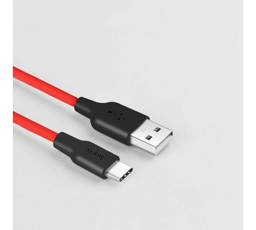HOCO (6957531071419) X21 USB (m) - Type-C (m) 1.0m - красный/черный