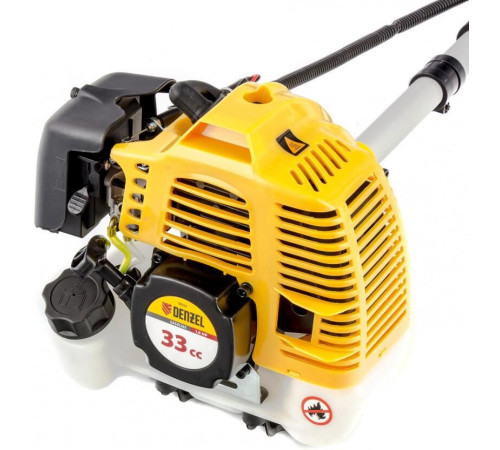 DENZEL Триммер бензиновый DT-33 33см3, 1,8 л.с., неразъемная штанга, состоит из 2 частей 96222